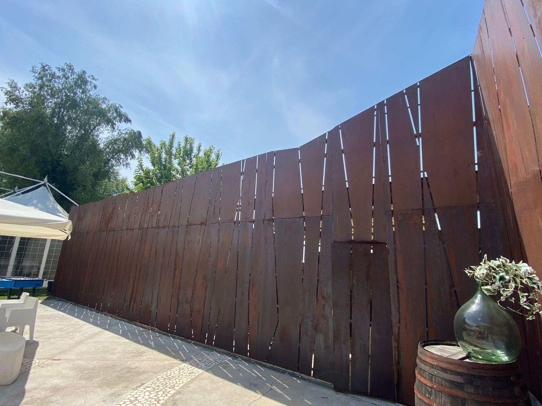 Pareti in acciaio corten